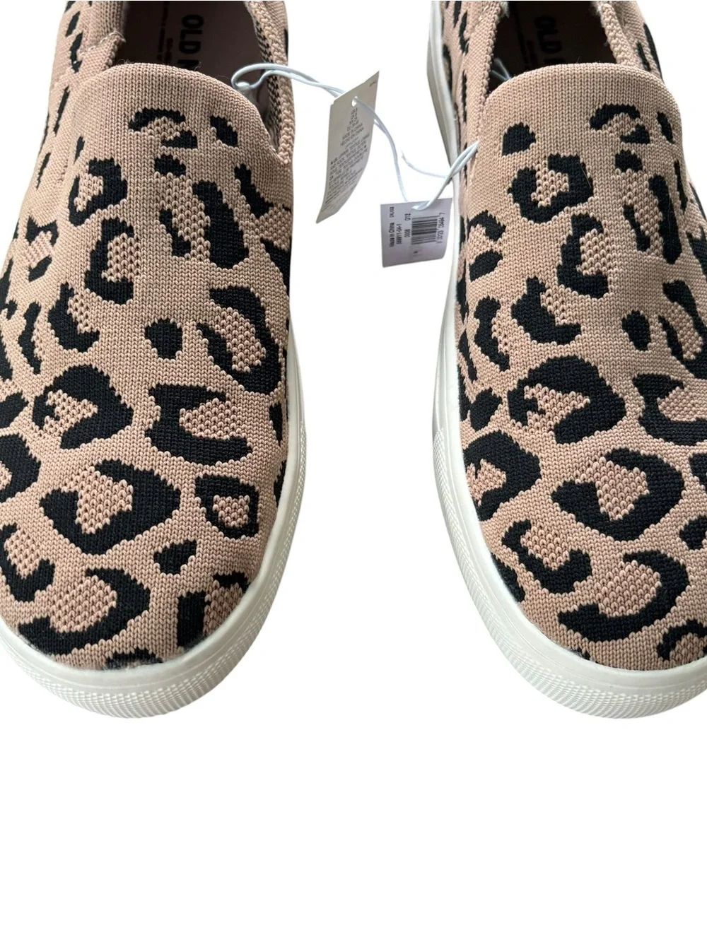 Old Navy Women's Leopard Slip-On Sneakers - Blush and Black